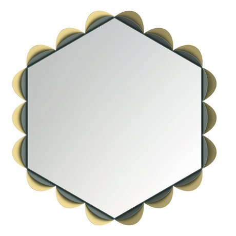 ARTI & MESTIERI Specchio Decorativo Merletto Giada Oro Laccato