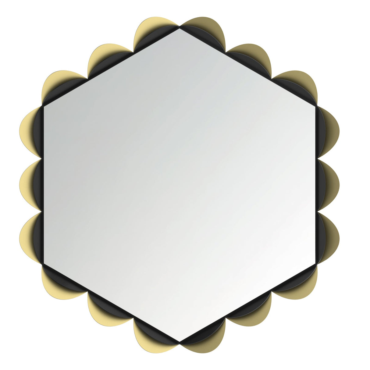 ARTI & MESTIERI Specchio Decorativo Merletto Nero Oro Laccato