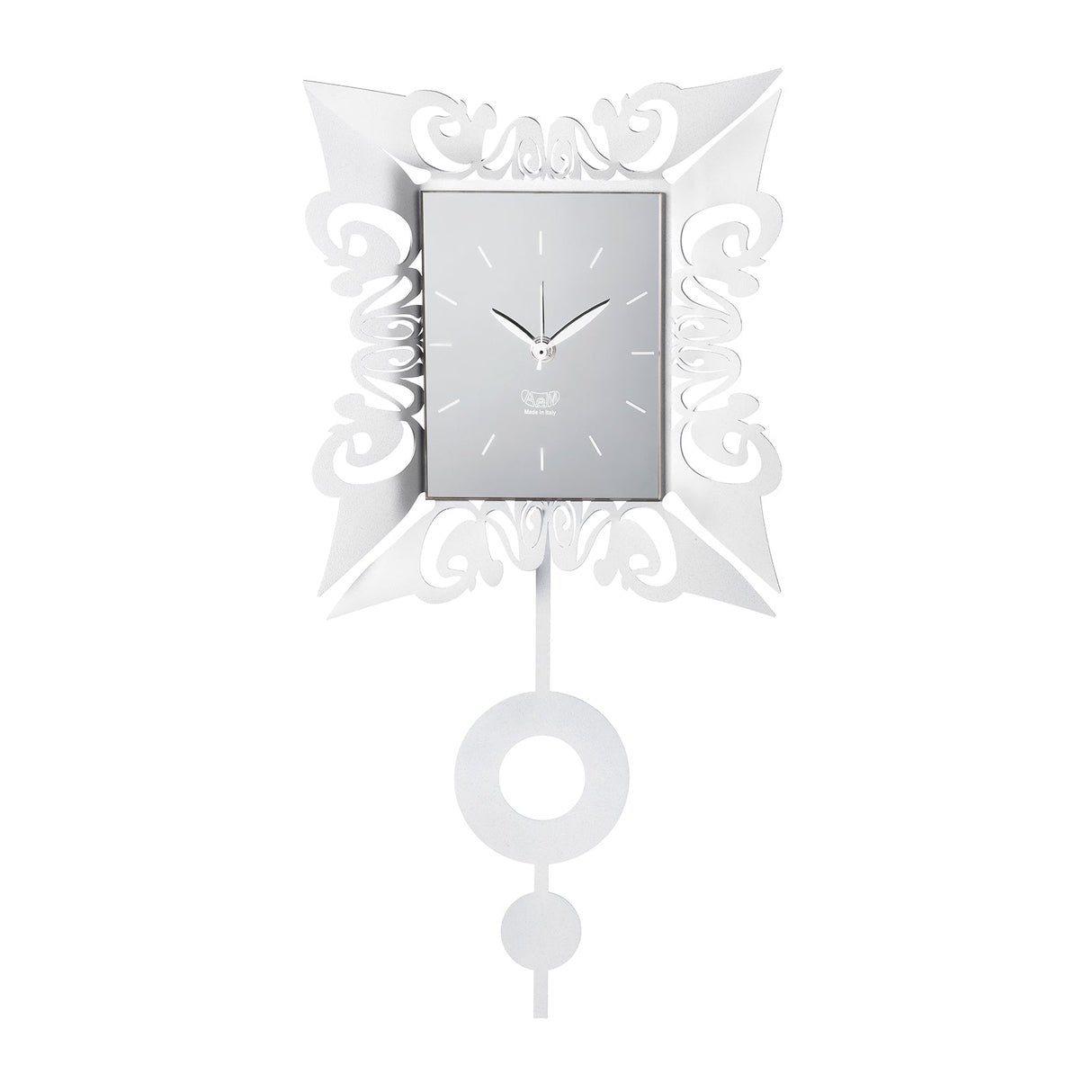 ARTI & MESTIERI Orologio a Pendolo da Parete Vanity Bianco Marmo