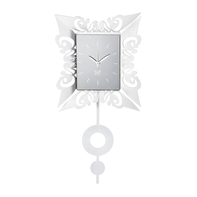 ARTI & MESTIERI Orologio a Pendolo da Parete Vanity Bianco Marmo