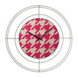 ARTI & MESTIERI Orologio da Parete di Design Nudo Piccolo Pied De Poule Magenta Sabbia Pied De Poule Magenta