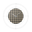 ARTI & MESTIERI Orologio da Parete di Design Nudo Piccolo Pied De Poule Nero Bianco Pied De Poule Nero
