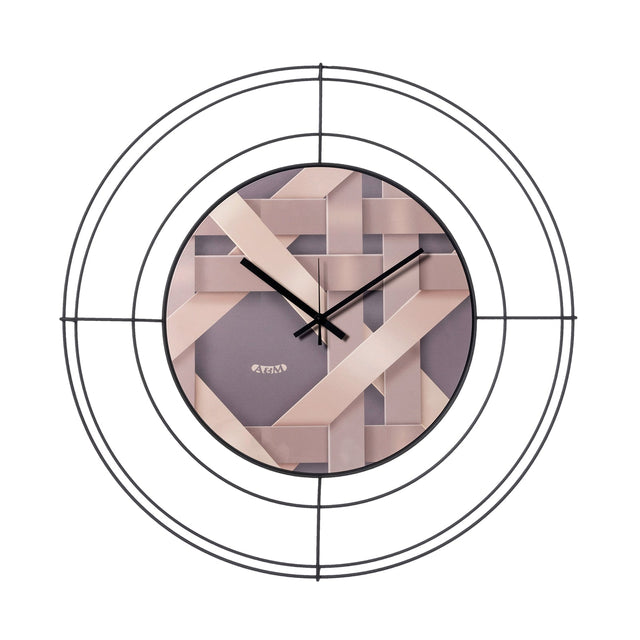 ARTI & MESTIERI Orologio da Parete di Design Nudo Piccolo Intreccio Nero Intreccio
