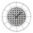 ARTI & MESTIERI Orologio da Parete di Design Nudo Grande Vienna Nero Bianco