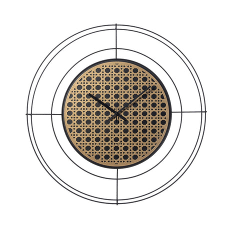 ARTI & MESTIERI Orologio da Parete di Design Nudo Piccolo Vienna Nero Oro Laccato