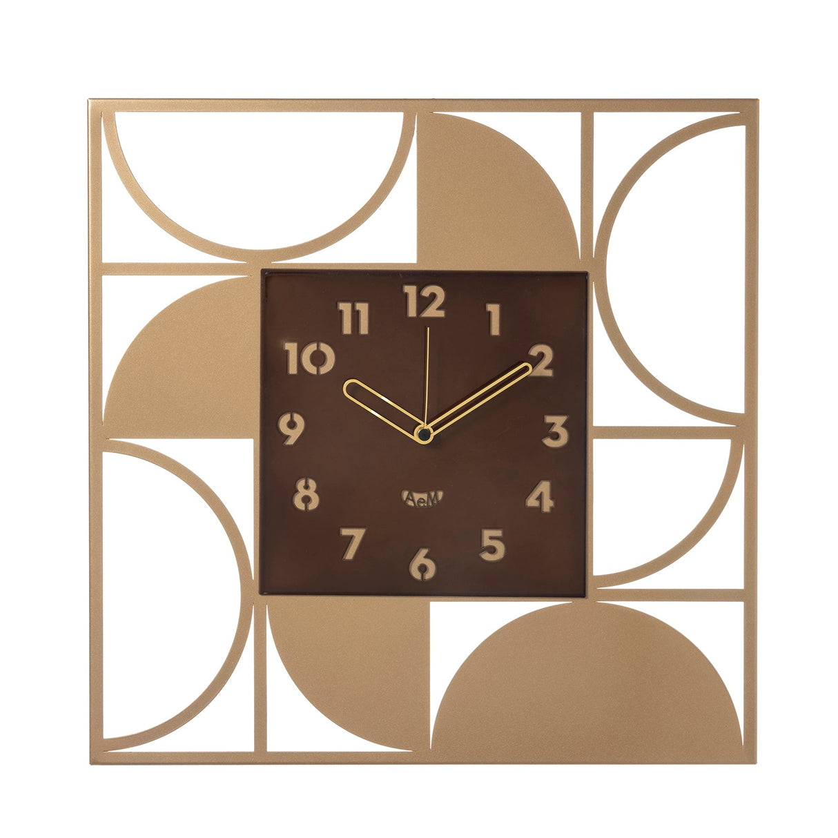 ARTI & MESTIERI Orologio da Parete di Design Glam Oro Laccato Caramello Industrial