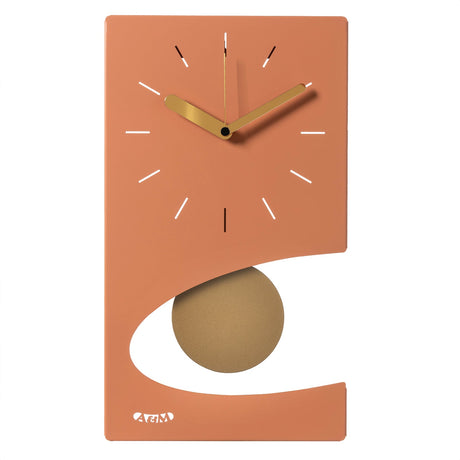 ARTI & MESTIERI Orologio da Parete di Design Moderno Eclipse Pendolo Pesca