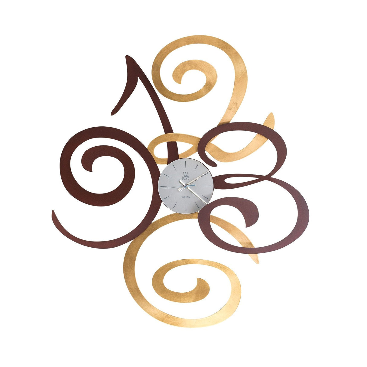ARTI & MESTIERI Orologio da Parete Moderno Filomena Bronzo E Oro