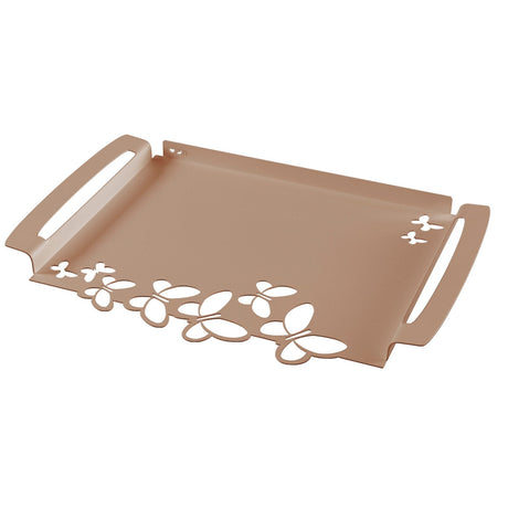 ARTI & MESTIERI Vassoio Moderno Butterfly Grande Beige