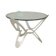 ARTI & MESTIERI Tavolino Moderno di Design Ninfa Argento
