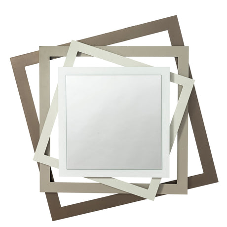 ARTI & MESTIERI Specchio da Parete Moderno Rubik Bronzo E Sabbia E Avorio E Bianco Marmo