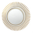 ARTI & MESTIERI Specchio da Parete Moderno a Raggiera Narciso Oro Trasparente E Bianco Marmo