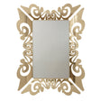 ARTI & MESTIERI Specchio da Parete Decorato Vanity Foglia Oro