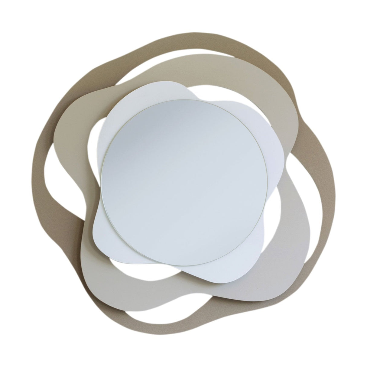 ARTI & MESTIERI Specchio Decorativo da Parete Isotta Bianco Beige E Nocciola