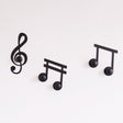 ARTI & MESTIERI Set Appendiabiti a Muro di Design Note Musicali (3Pz) Nero