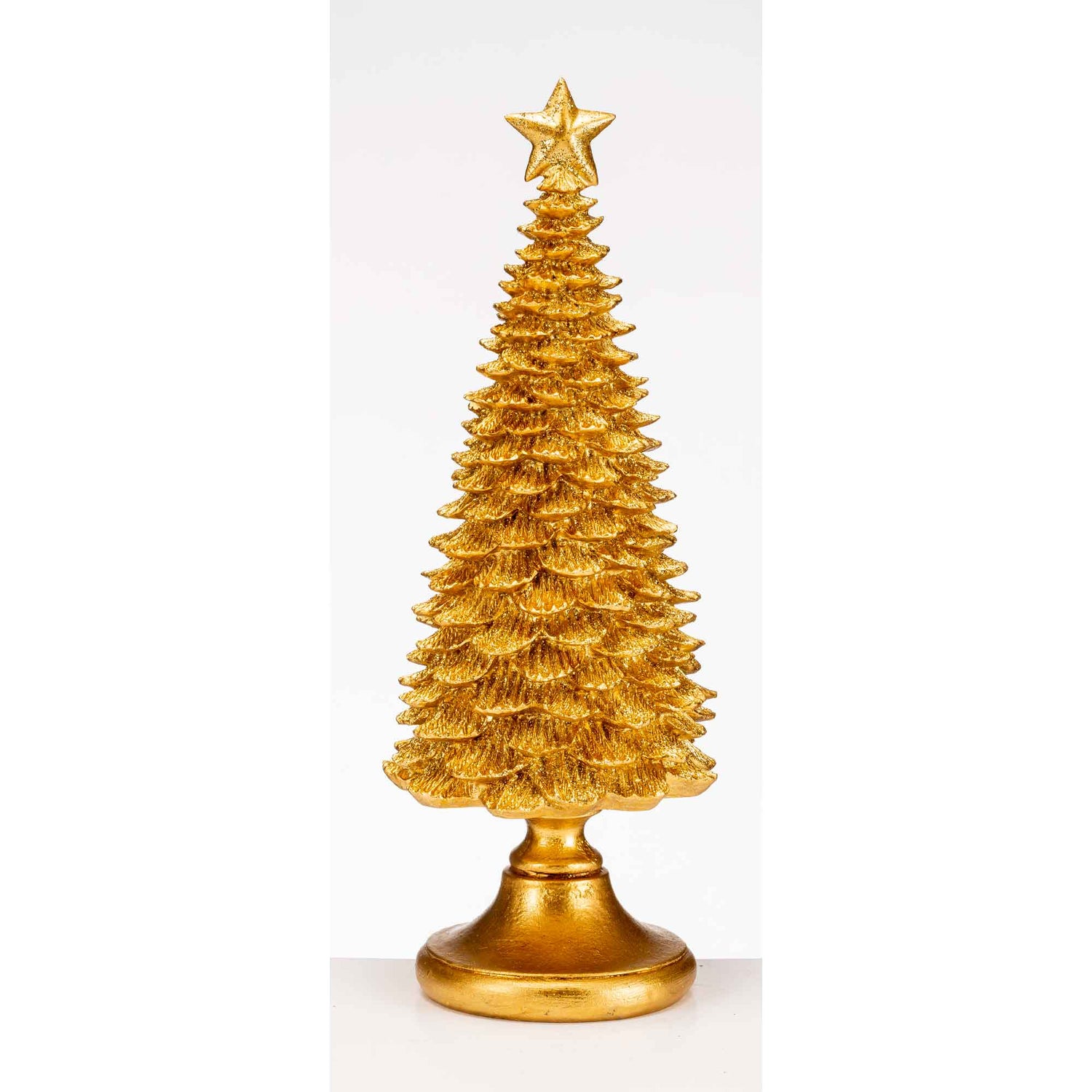 LAMART Albero di Natale con Stella Decorazione Natalizia 42cm Resina Oro
