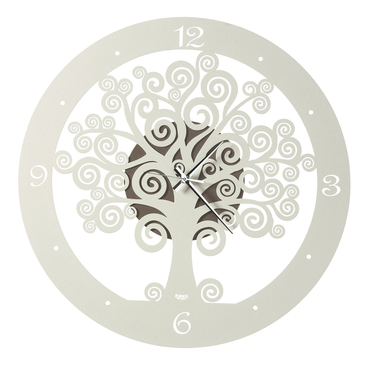 ARTI & MESTIERI Orologio da Parete Particolare Albero Della Vita Grande Bronzo E Avorio