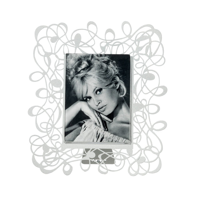 ARTI & MESTIERI Portafoto di Design Scarabocchio Piccolo Bianco Marmo
