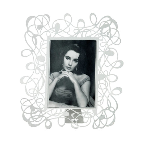 ARTI & MESTIERI Portafoto di Design Scarabocchio Grande Bianco Marmo