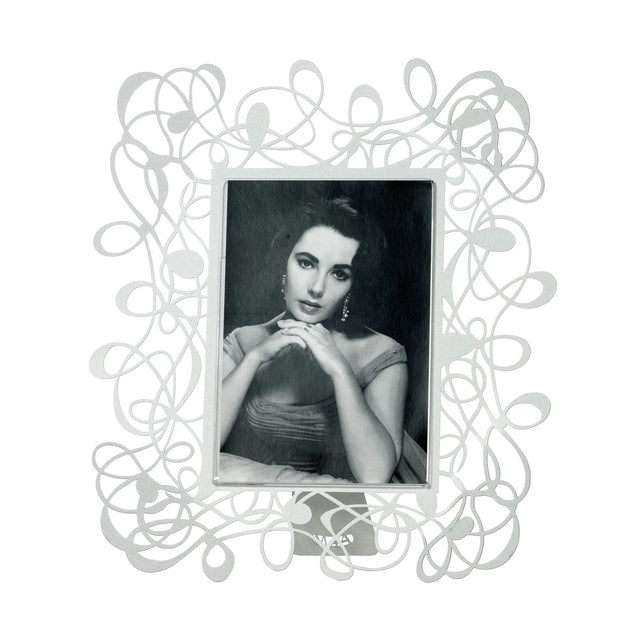 ARTI & MESTIERI Portafoto di Design Scarabocchio Grande Bianco Marmo