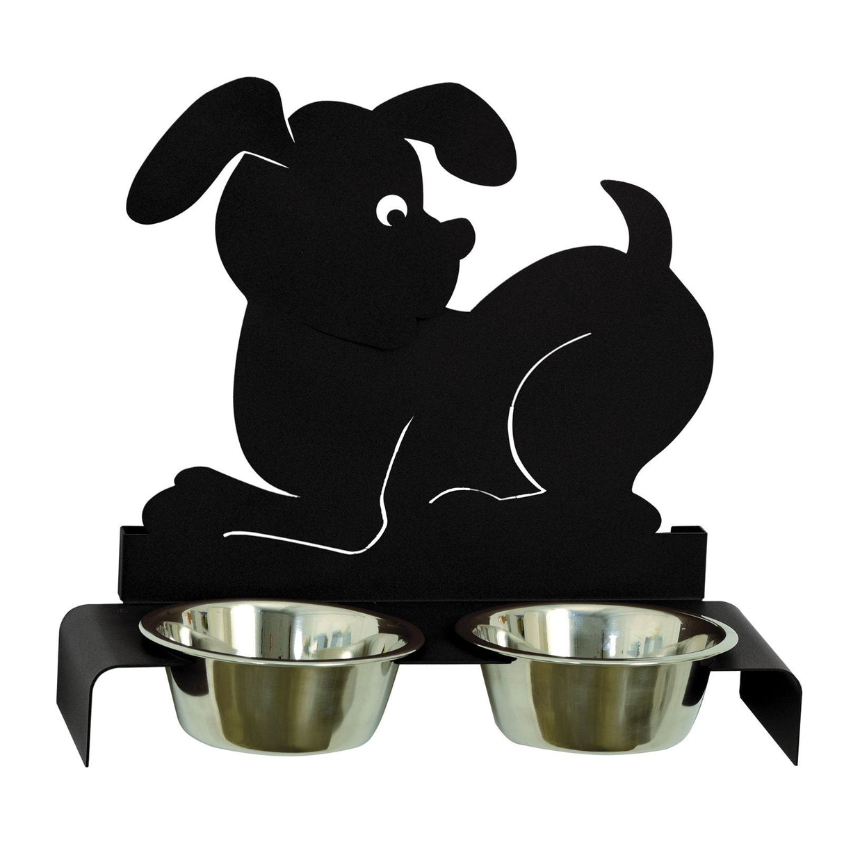 ARTI & MESTIERI Porta Ciotole Per Cani Nero
