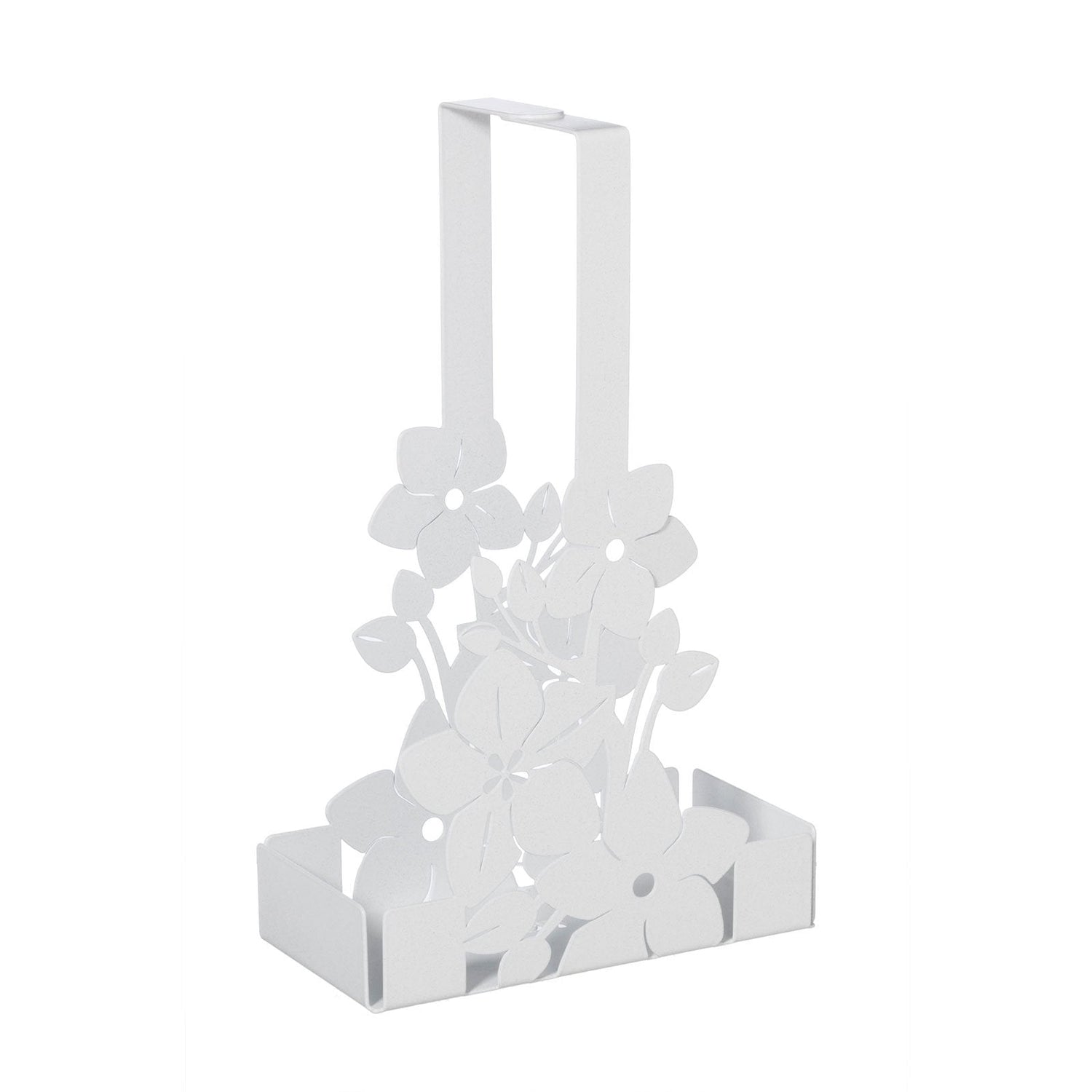 ARTI & MESTIERI Porta Bicchieri Floreale di Design Fior di Loto Bianco Marmo