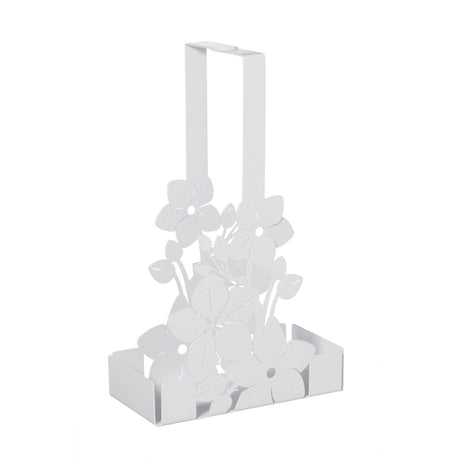 ARTI & MESTIERI Porta Bicchieri Floreale di Design Fior di Loto Bianco Marmo