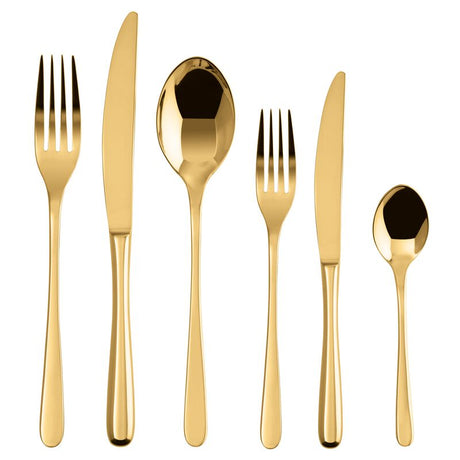 SAMBONET Taste Servizio Tavola Posate Set 36 Pezzi Oro PVD Acciaio Inox
