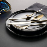 SAMBONET Tableware Cutlery Set 36 Pieces Gold PVD Stainless Steel Buttons
