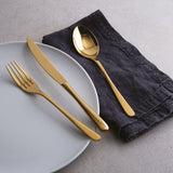 SAMBONET Tableware Cutlery Set 36 Pieces Gold PVD Stainless Steel Buttons