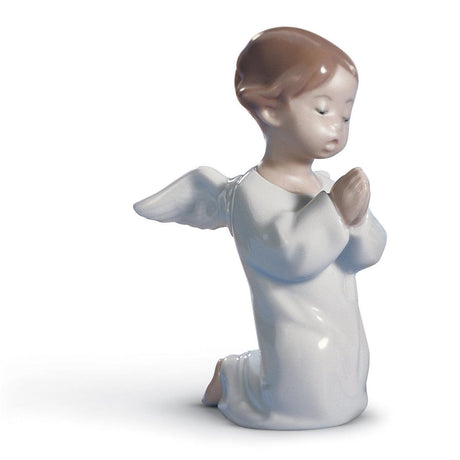 Lladró Figurina Angioletto Che Prega 13x8cm Porcellana
