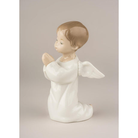 Lladró Figurina Angioletto Che Prega 13x8cm Porcellana