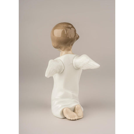 Lladró Figurina Angioletto Che Prega 13x8cm Porcellana