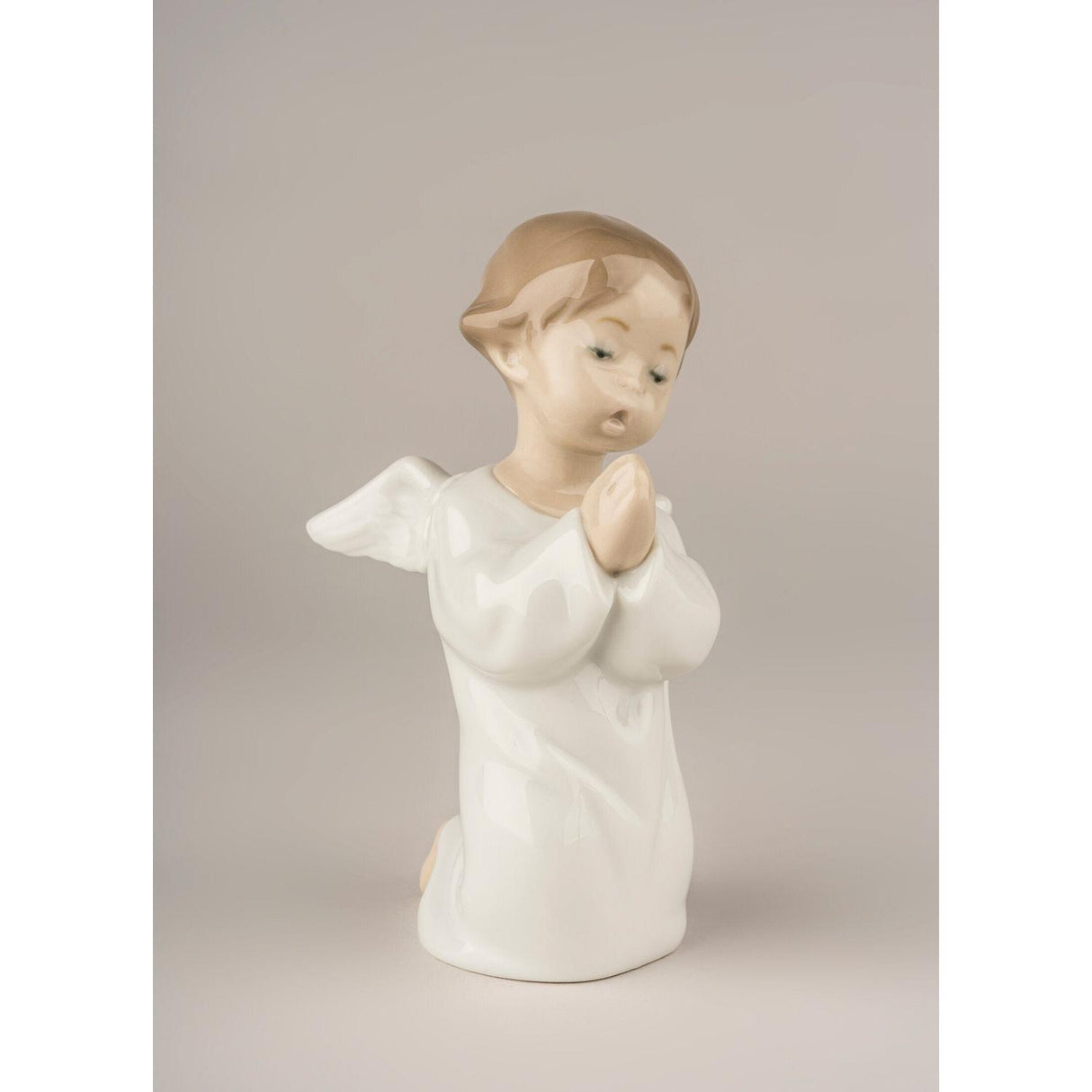 Lladró Figurina Angioletto Che Prega 13x8cm Porcellana