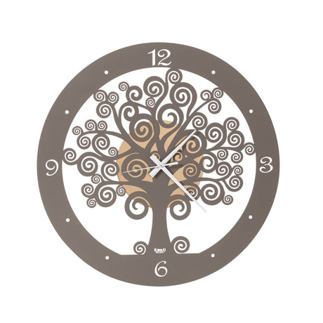 ARTI & MESTIERI Orologio da Parete Particolare Albero Della Vita Piccolo Oro E Fango