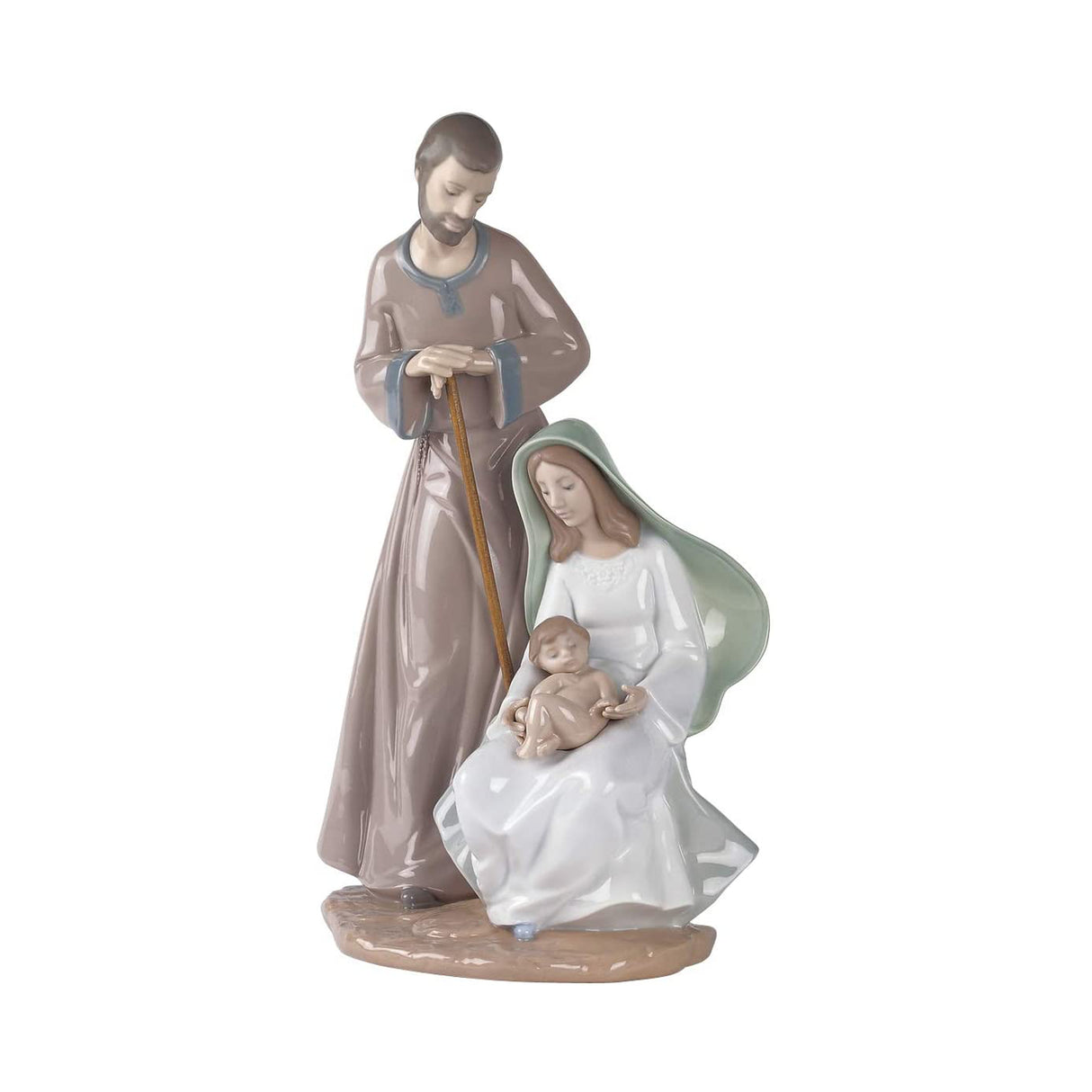 NAO Figura Statuina Statua la Sacra Famiglia Presepe 37x22cm Porcellana Decorazione Natalizia