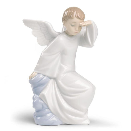 NAO Figura Statua Statuina Angelo Custode 16x10cm Porcellana