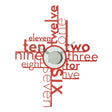 ARTI & MESTIERI Orologio da Parete Particolare Lettering Rosso E Bianco Marmo