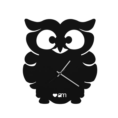 ARTI & MESTIERI Orologio da Parete di Design Gufino Nero