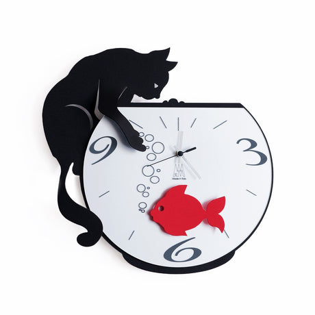 ARTI & MESTIERI Orologio a Pendolo Moderno Tommy And Fish Nero