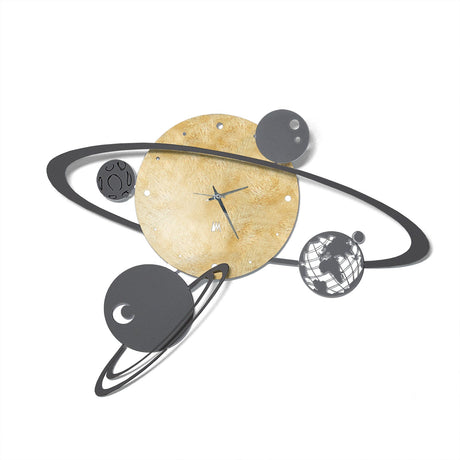 ARTI & MESTIERI Orologio da Parete di Design Sistema Solare Oro