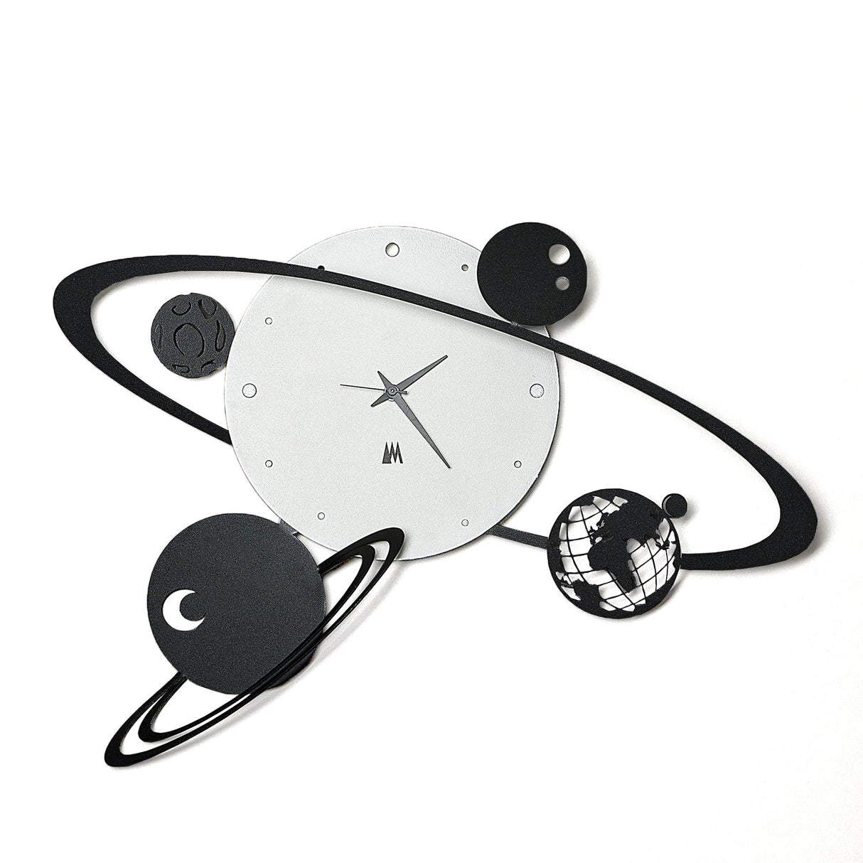 ARTI & MESTIERI Orologio da Parete di Design Sistema Solare Bianco