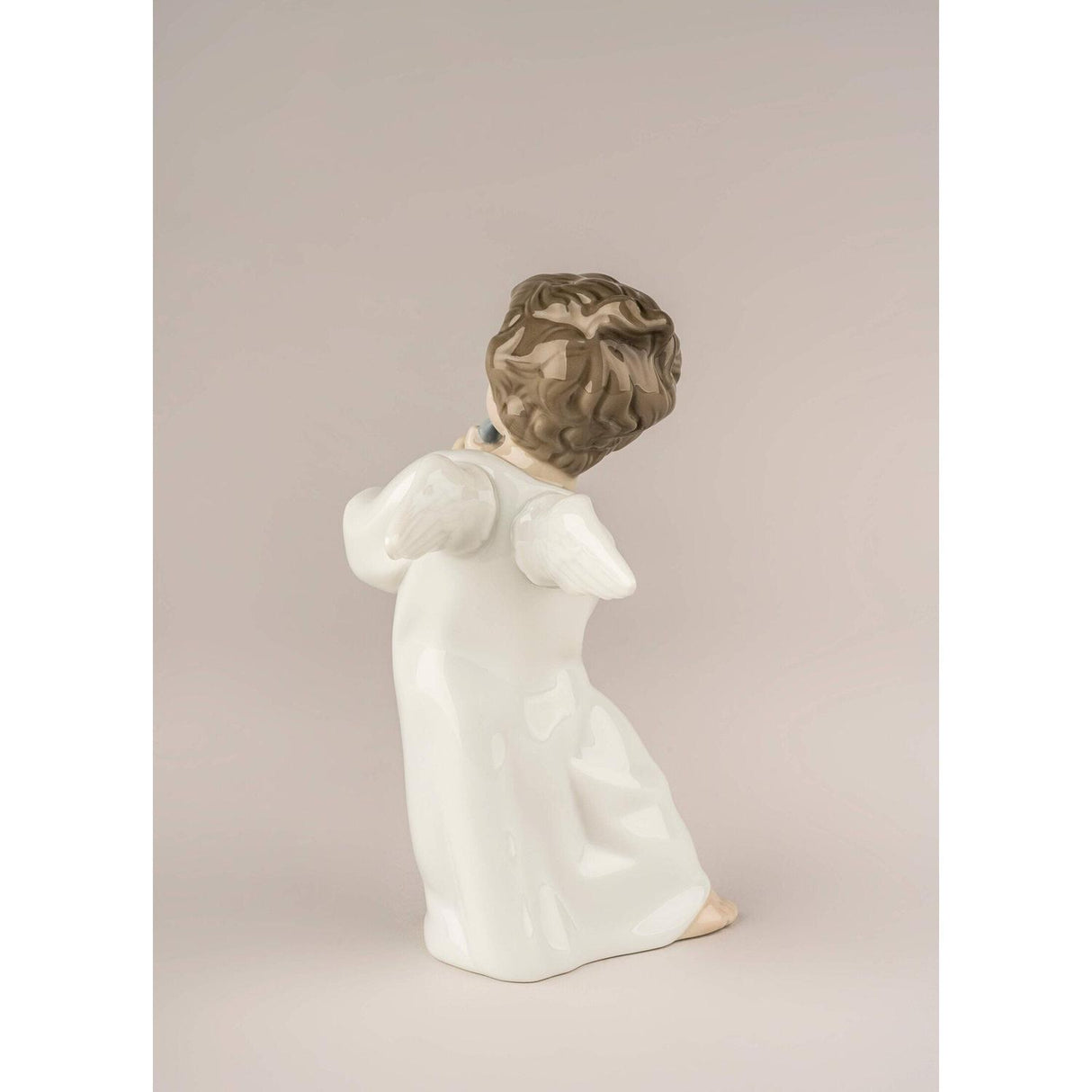 Lladró Figurina Angioletto con Flauto 16x8cm Porcellana