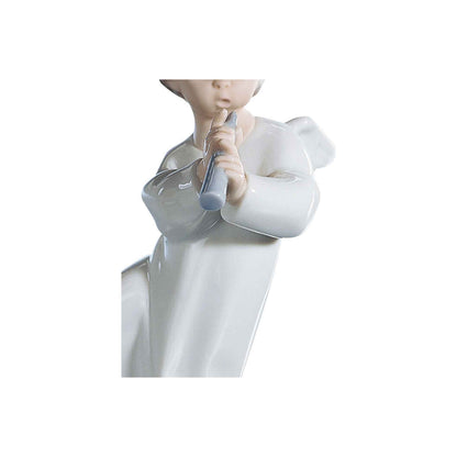 LLADRO' Figura Statuina Angelo Flauto Decorazione di Natale 16cm Porcellana