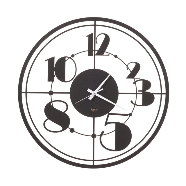 ARTI & MESTIERI Orologio da Parete Teo Nero