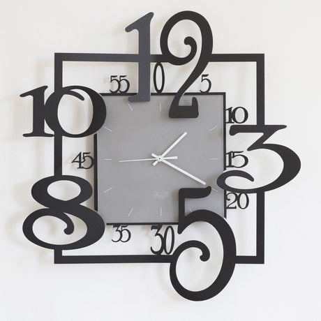 ARTI & MESTIERI Orologio da Parete Particolare Amos Nero