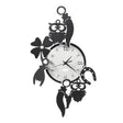 ARTI & MESTIERI Orologio da Parete di Design Portafortuna Good Luck Nero E Bianco Marmo