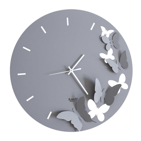 ARTI & MESTIERI Orologio da Parete di Design Butterfly Spring Fango