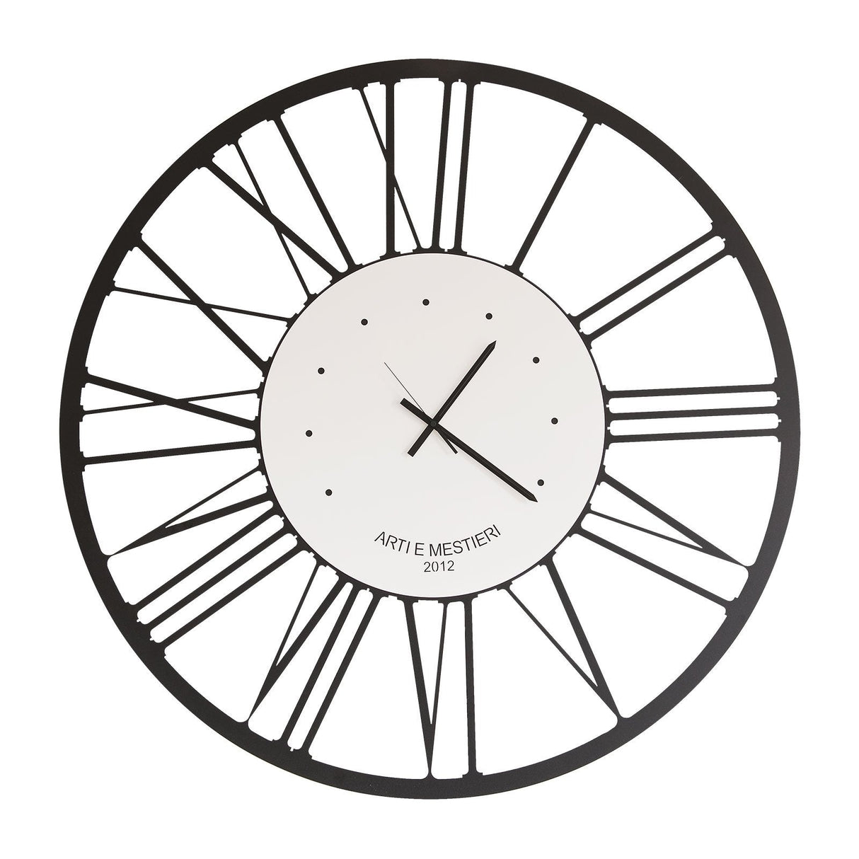 ARTI & MESTIERI Orologio da Parete di Design Grande Big Nero