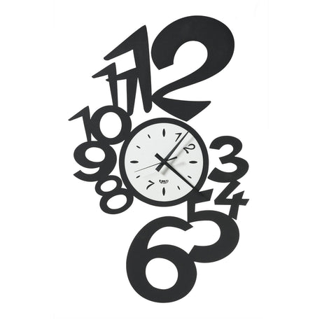 ARTI & MESTIERI Orologio da Parete di Design Lupin Grande Nero E Bianco Marmo